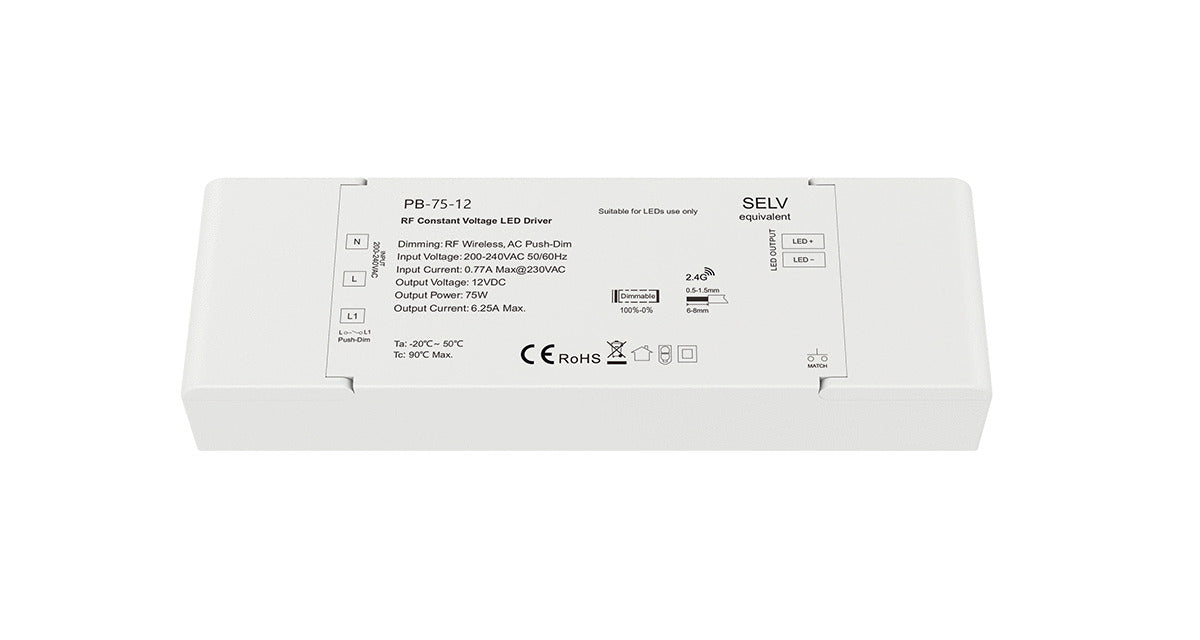 2 in 1 dimmbares RF LED-Netzteil 75W 12/24V