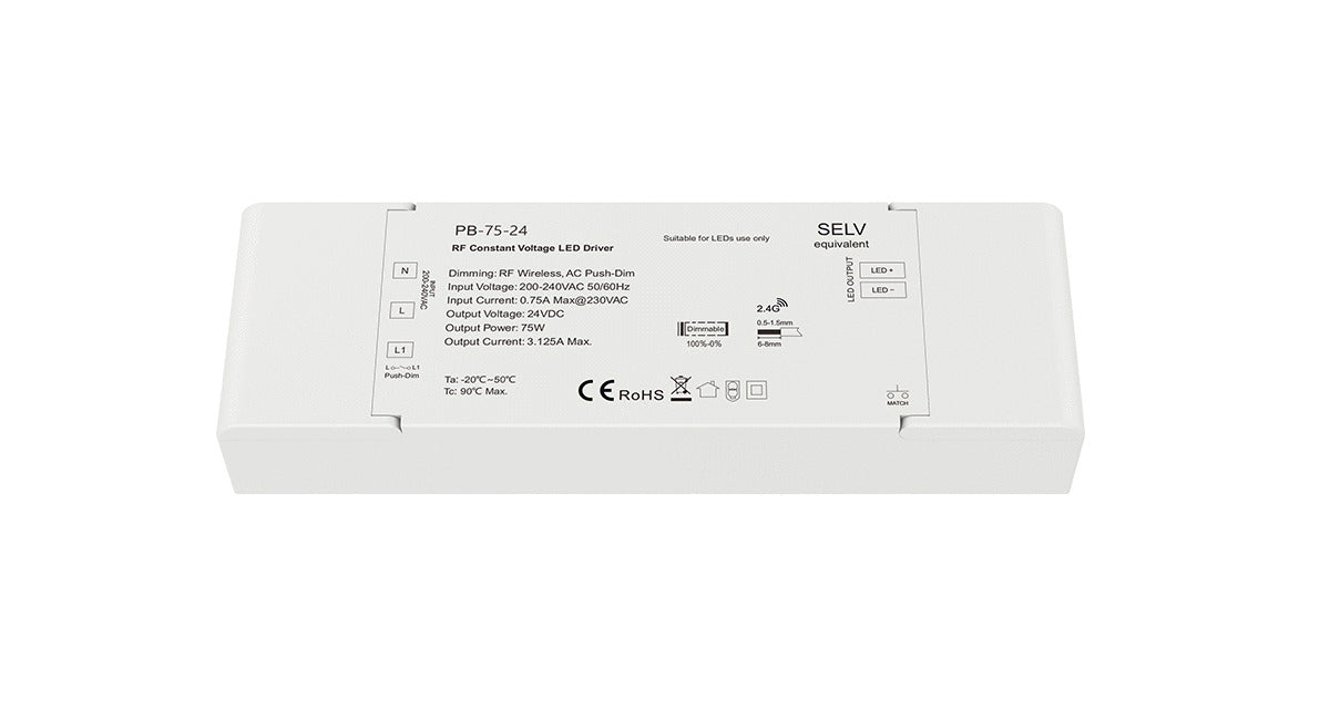 2 in 1 dimmbares RF LED-Netzteil 75W 12/24V