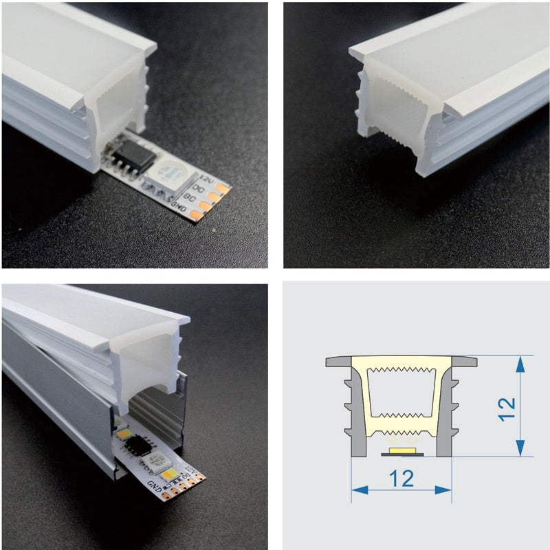 QWORK 100 LED Befestigungsclips für 12mm LED Lichtleiste, Silikon Led Strip  Halter zur Befestigung 1210 RGB LED-Streifenlicht, Schrauben Enthalten